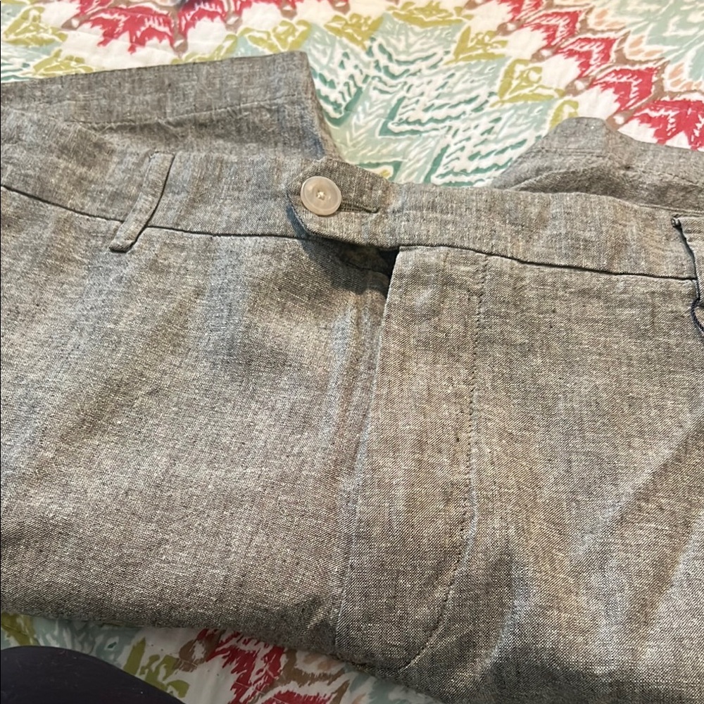 Jos. A. Bank Gray Chinos & Khakis with Linen Blend Fabric Tailored Fit - Picture 4 of 4